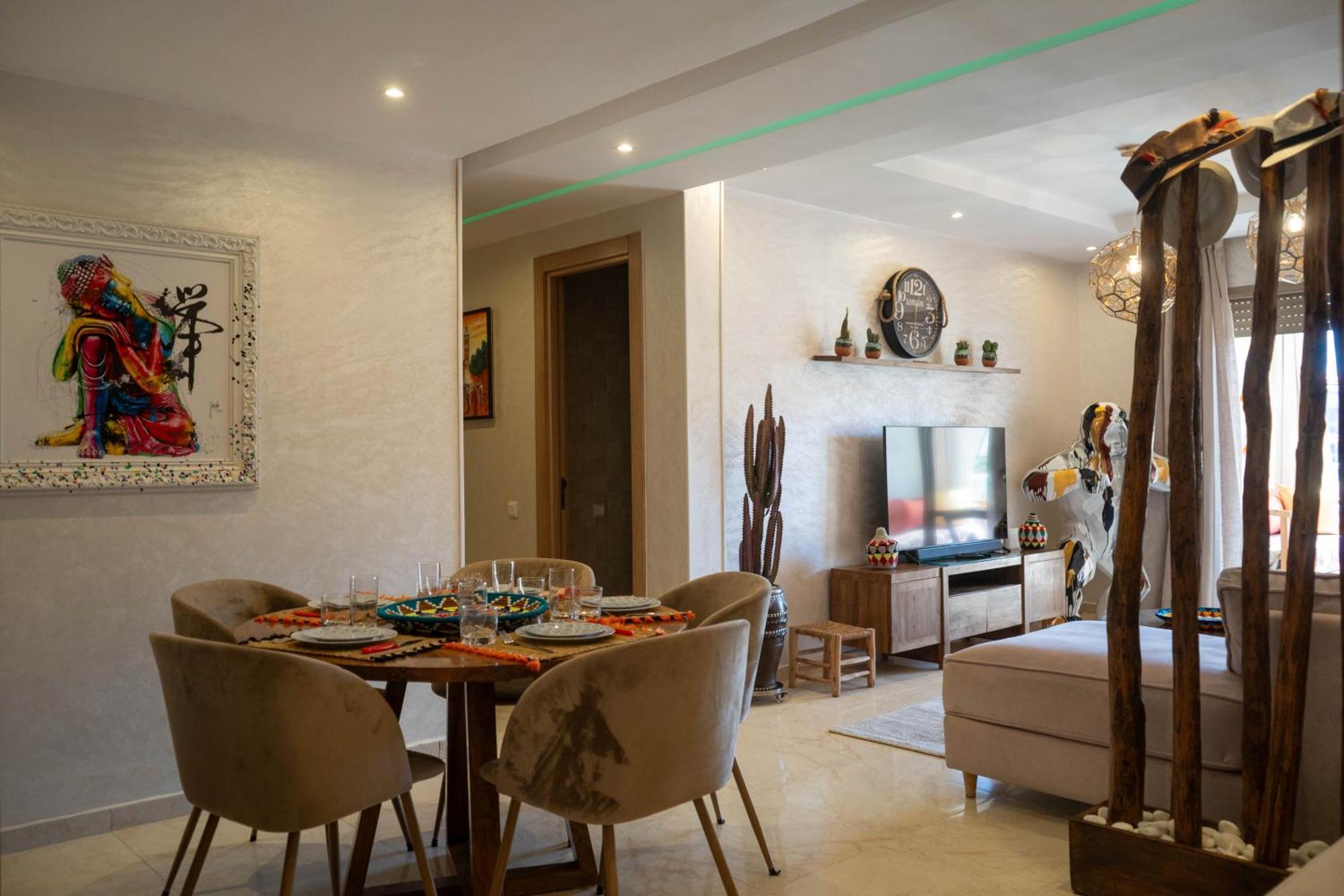 Magnifique Appartement Moderne De 2 Chambres Avec Piscine A 10 Min Du Centre De Marrakech Μαρακές Εξωτερικό φωτογραφία